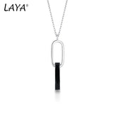 925 Sterling Silver Geometric Cuban Chain Necklace