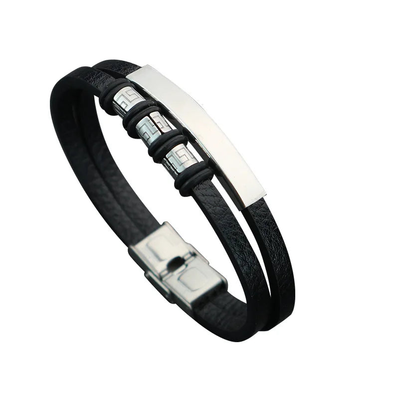 Customizable Layer Leather Bracelets for Men/Women