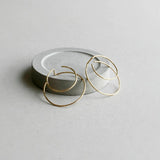 Layered Big Circle Earrings 925 Silver Filled Minimalist Jewelry