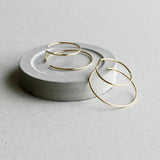 Layered Big Circle Earrings 925 Silver Filled Minimalist Jewelry