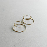 Layered Big Circle Earrings 925 Silver Filled Minimalist Jewelry