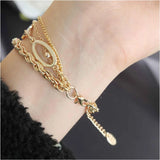 Layered Bracelet Set Assorted Beaded Bracelet Adjustable
