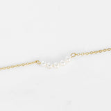 Layered Chain Pearl Roundness Necklace for Women