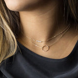 Layered Chain Pearl Roundness Necklace for Women