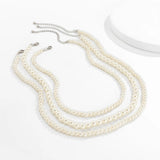 Layered Pearl Choker Necklace Men/Women Beads Necklaces Chain Jewelry