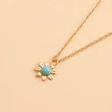 Layered Long Necklaces Tassel Stone Pendant Heart Ethnic Jewelry