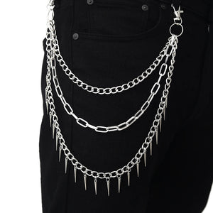 Punk Chain For Jeans Pants Spike Keychains Men Women Egirl eBoy Harajuku Grunge