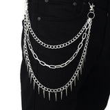 Punk Chain For Jeans Pants Spike Keychains Men Women Egirl eBoy Harajuku Grunge