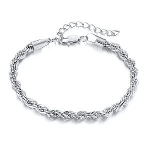 Layered Thin Round Snake Bracelet Stainless Steel Charm Women Bracelets