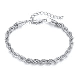 Layered Thin Round Snake Bracelet Stainless Steel Charm Women Bracelets