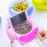 Lazy Snack Bowl Plastic Double-Layer Melon Seeds Snack Fruit Storage Box