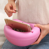 Lazy Snack Bowl Plastic Double-Layer Melon Seeds Snack Fruit Storage Box