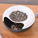 Lazy Snack Bowl Plastic Double-Layer Melon Seeds Snack Fruit Storage Box