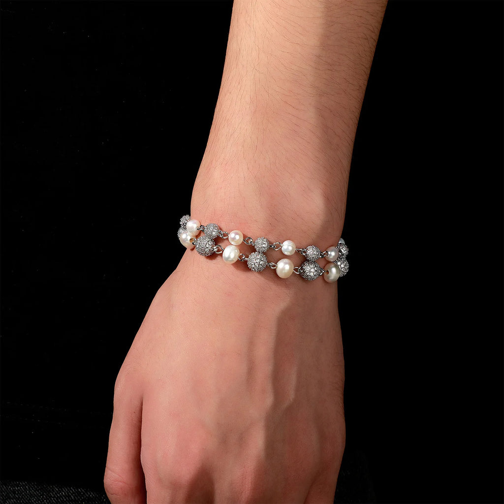 Vintage Pearl Bracelet for Women Zircon Beads Collar Jewelry