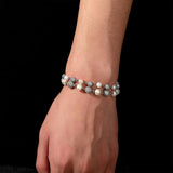 Vintage Pearl Bracelet for Women Zircon Beads Collar Jewelry
