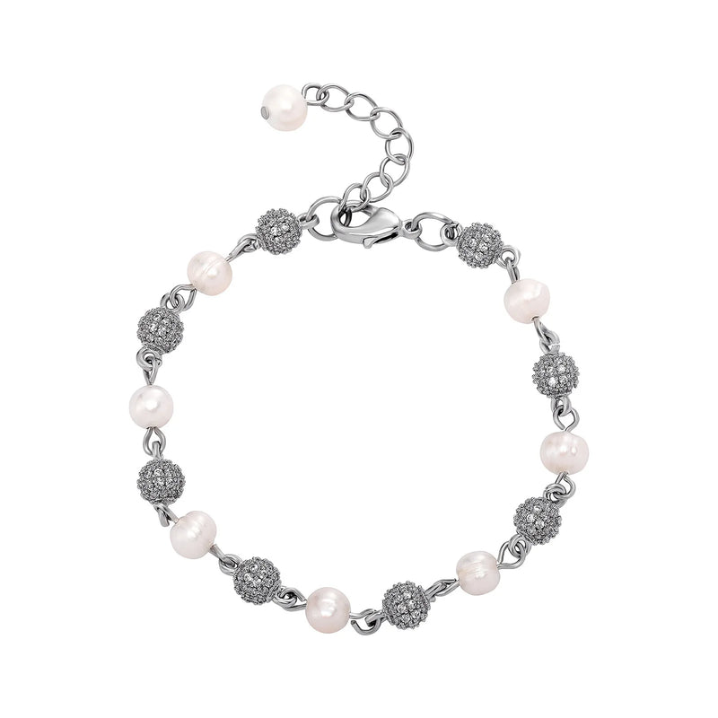 Vintage Pearl Bracelet for Women Zircon Beads Collar Jewelry