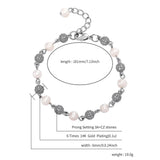 Vintage Pearl Bracelet for Women Zircon Beads Collar Jewelry