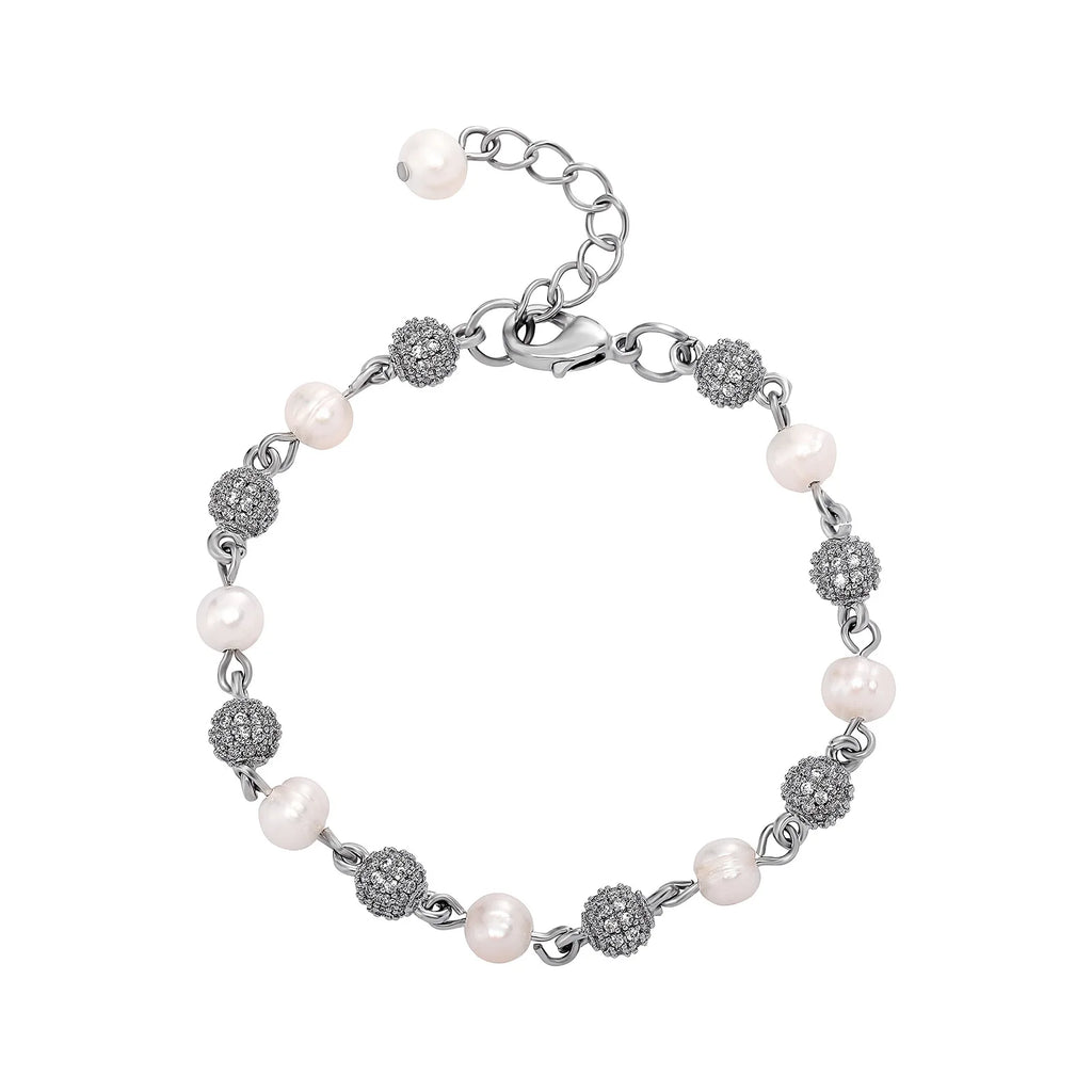 Vintage Pearl Bracelet for Women Zircon Beads Collar Jewelry