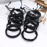 Leabyl Vintage DIY Bracelet Set - Men's Multilayer Leather Wrap