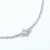 Zircon Pearl Charm Bracelet 925 Sterling Silver Chain Link