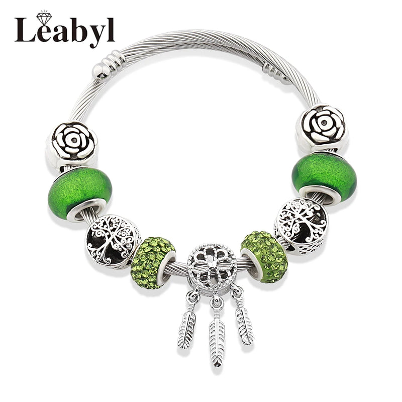 Leabyl Tree of Life Bracelet with Dream Catcher Pendant