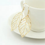Leaf Earrings Women Jewelry Silver SZ0008-G