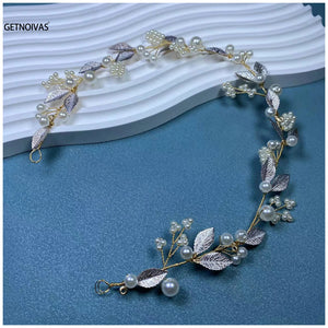 Leaf Headband Bridal Flower Hairbands Crown Headdress