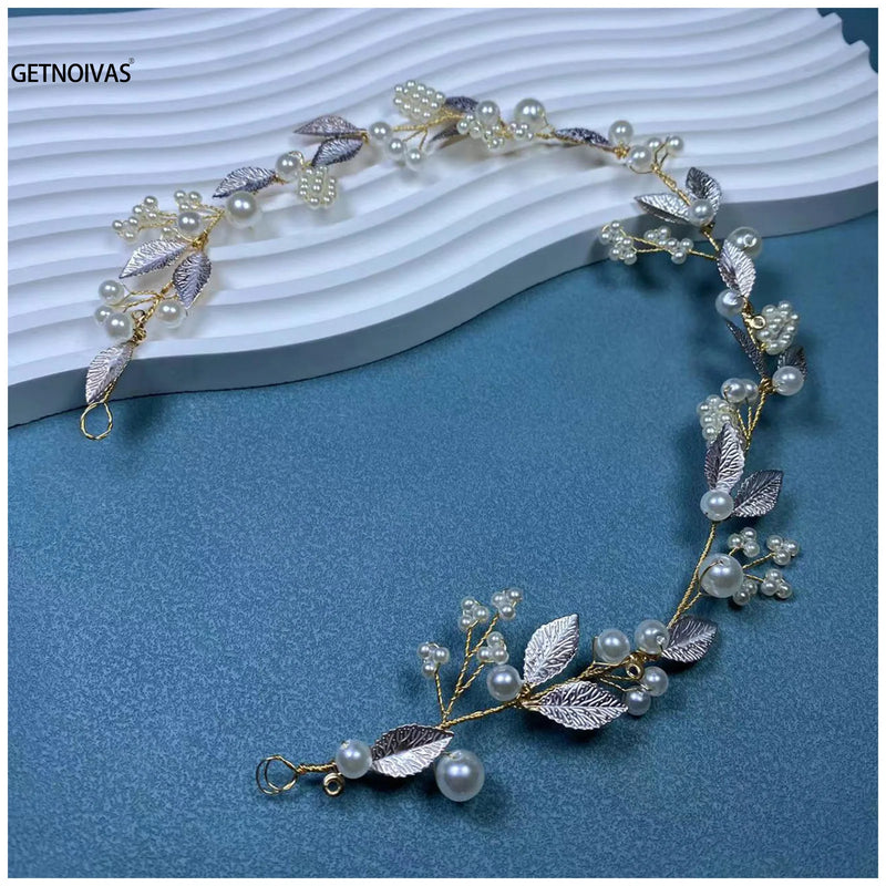 Leaf Headband Bridal Flower Hairbands Crown Headdress