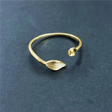 Adjustable Leaf Hot Ring Base Mountings for Pearl Beads