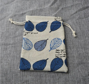 Assorted Leaf Linen Gift Pouches 50 Pack - Jute Packaging Bags