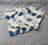Assorted Leaf Linen Gift Pouches 50 Pack - Jute Packaging Bags