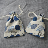 Assorted Leaf Linen Gift Pouches 50 Pack - Jute Packaging Bags