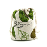 Assorted Leaf Linen Gift Pouches 50 Pack - Jute Packaging Bags