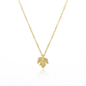 Leaf Pendant Necklace 925 Sterling Silver Chain Maple Leaf Women Jewelry