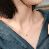 Leaf Pendant Necklace 925 Sterling Silver Chain Maple Leaf Women Jewelry
