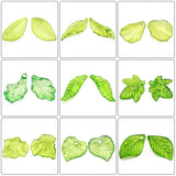 Green Acrylic Leaf Pendants 30/60pcs Necklaces DIY Jewelry Beads