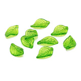 Green Acrylic Leaf Pendants 30/60pcs Necklaces DIY Jewelry Beads