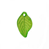 Green Acrylic Leaf Pendants 30/60pcs Necklaces DIY Jewelry Beads
