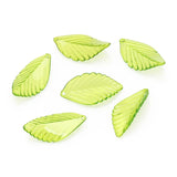 Green Acrylic Leaf Pendants 30/60pcs Necklaces DIY Jewelry Beads