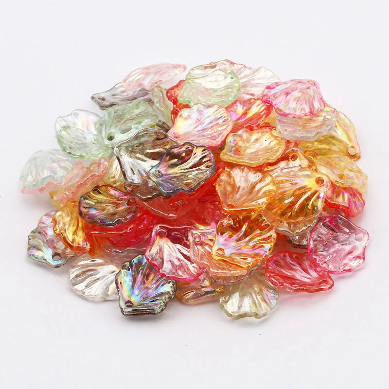 Leaf Pendants Acrylic Beads for Jewelry Making DIY