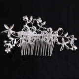 Leaf Rhinestone Pearl Flower Hair Comb Wedding Hair Accessories