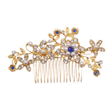 Leaf Rhinestone Pearl Flower Hair Comb Wedding Hair Accessories