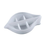 Leaf Shape Soap Box Mold with Drain Mouth Resin Tray Epoxy Mold
