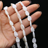 Leaf Shape Natural Shell Bead Mother Of Pearl Spacer Beaded