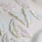 Glow Leaf Pendant Feather Beads for DIY Jewelry Making