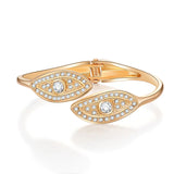 Leaf Shape Rhinstone Ladies Elastic Crystal Cuff Bracelet Bridal Stretch Charm