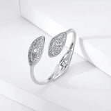 Leaf Shape Rhinstone Ladies Elastic Crystal Cuff Bracelet Bridal Stretch Charm