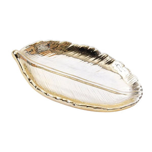 Leaf Shape Jewelry Organizer Tray Holder Case