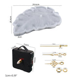 Leaf Shaped Clock Epoxy Resin Mold Wall Hanging Clocks Silicone Mould