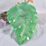 Leaf Shaped Clock Epoxy Resin Mold Wall Hanging Clocks Silicone Mould